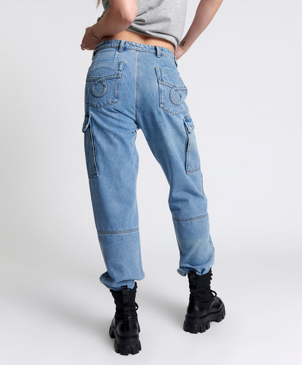 One Teaspoon Cargo Motion Denim Jeans - Berlin Blue