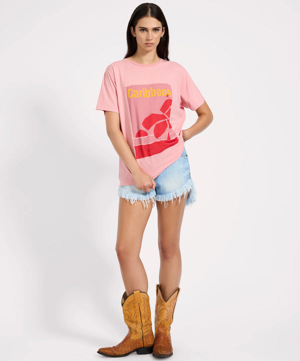One Teaspoon Caribbean Boyfriend Tee - Pink