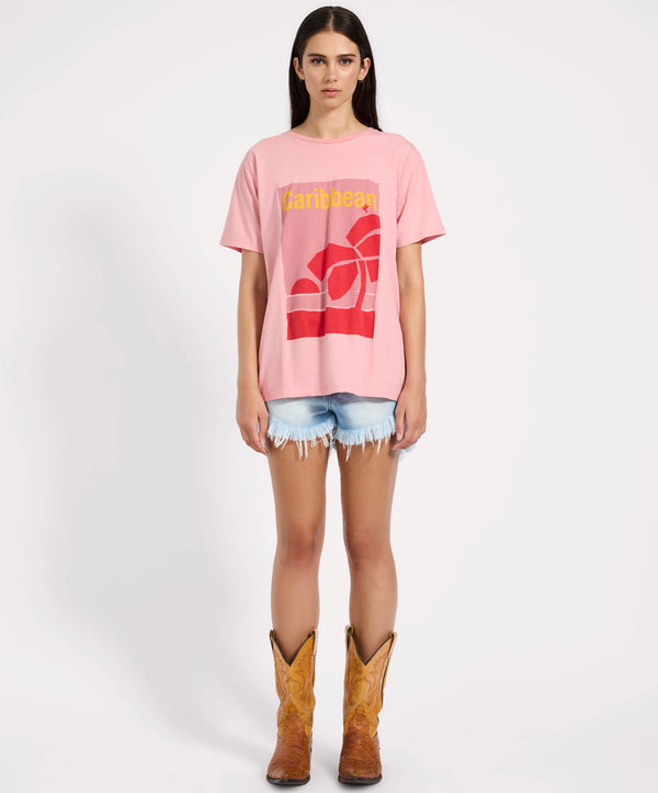 One Teaspoon Caribbean Boyfriend Tee - Pink