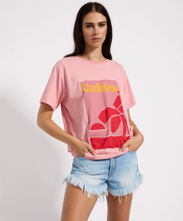 One Teaspoon Caribbean Boyfriend Tee - Pink