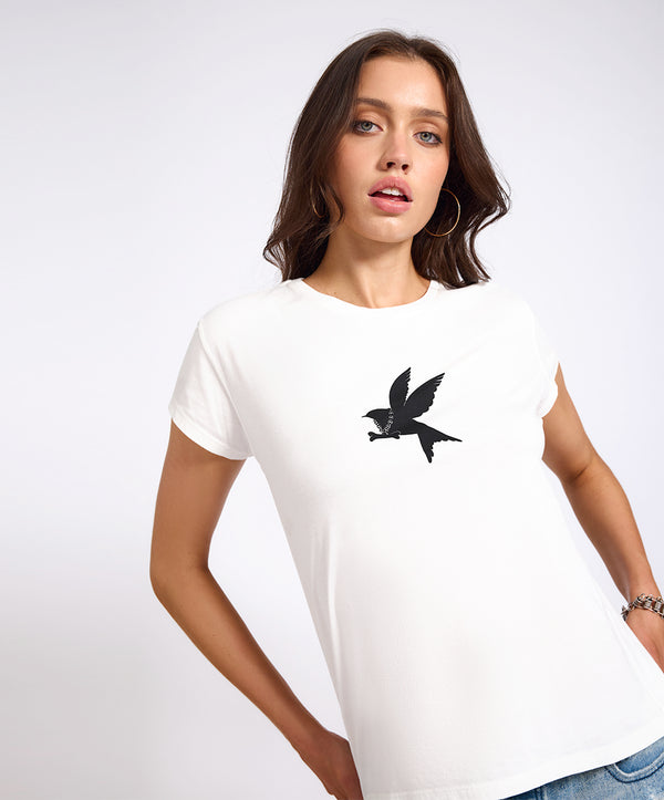 One Teaspoon Classic Bird Tee - White