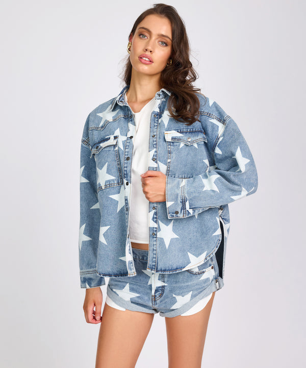 One Teaspoon Daria Denim Shacket - Starwash