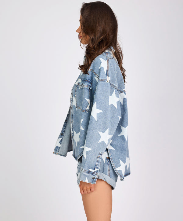One Teaspoon Daria Denim Shacket - Starwash
