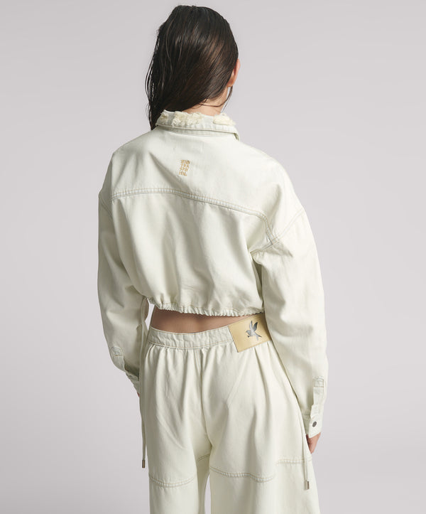 One Teaspoon Denim Bubble Shirt - Blue Cream