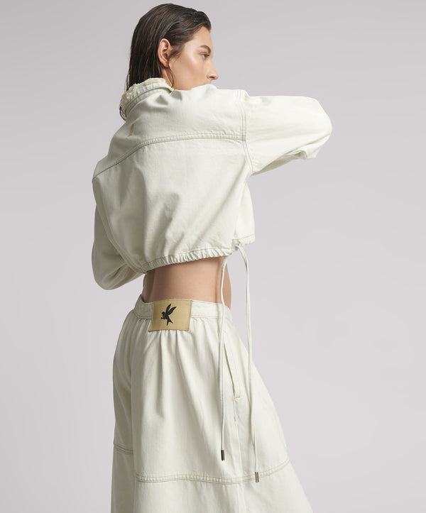 One Teaspoon Denim Bubble Shirt - Blue Cream