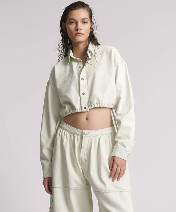 one teaspoon Denim Bubble Shirt - Blue Cream