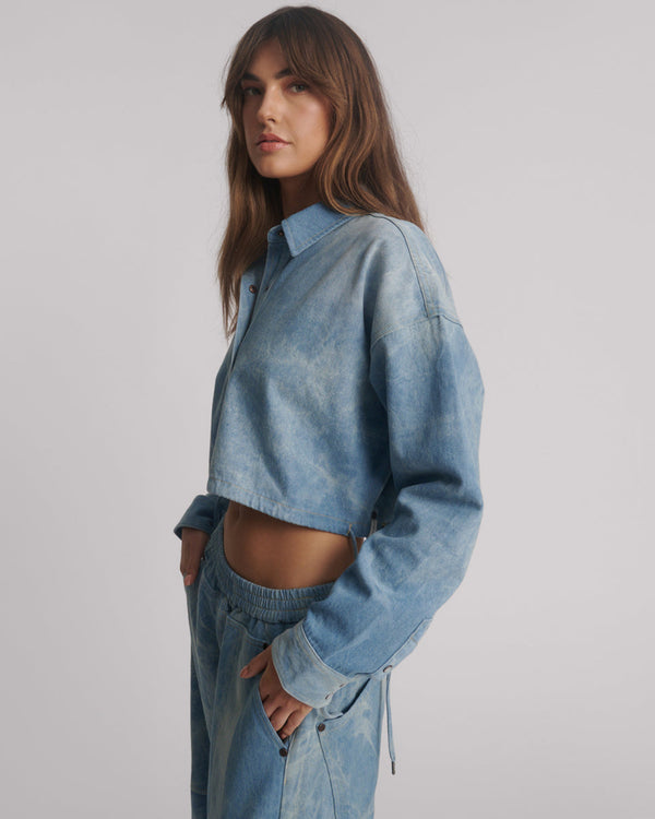 One Teaspoon Denim Bubble Shirt - Cloudy Blue