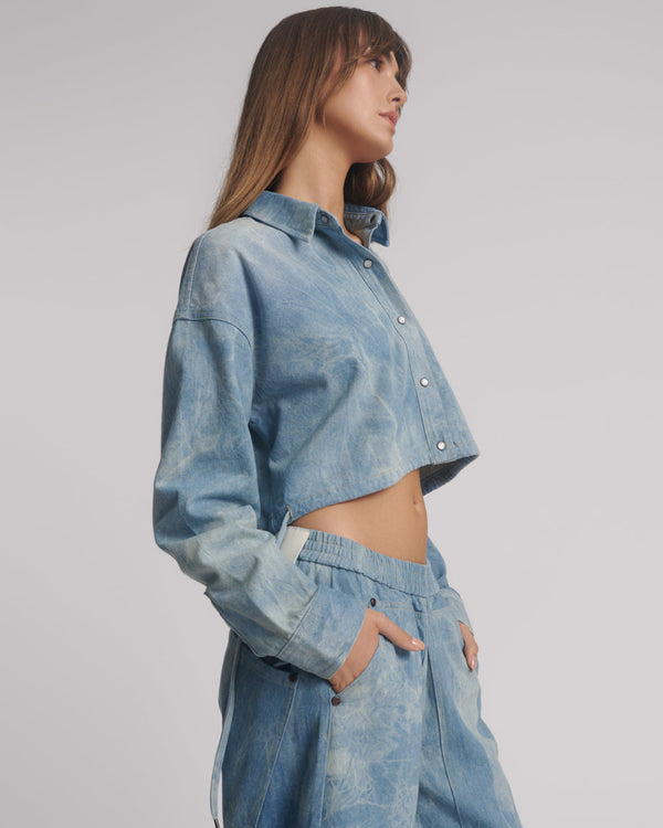 One Teaspoon Denim Bubble Shirt - Cloudy Blue
