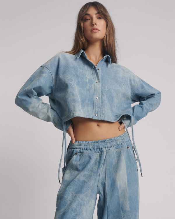 one teaspoon Denim Bubble Shirt - Cloudy Blue