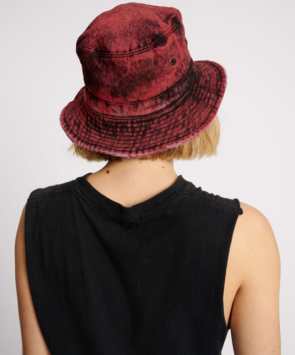 One Teaspoon Denim Bucket Hat - Black Heart