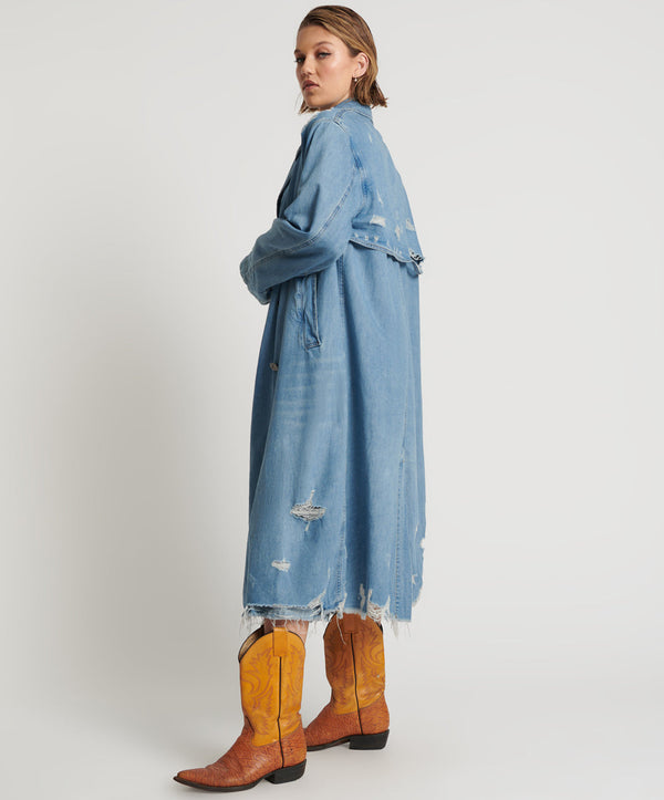 One Teaspoon Denim Trench Coat - Pacifica