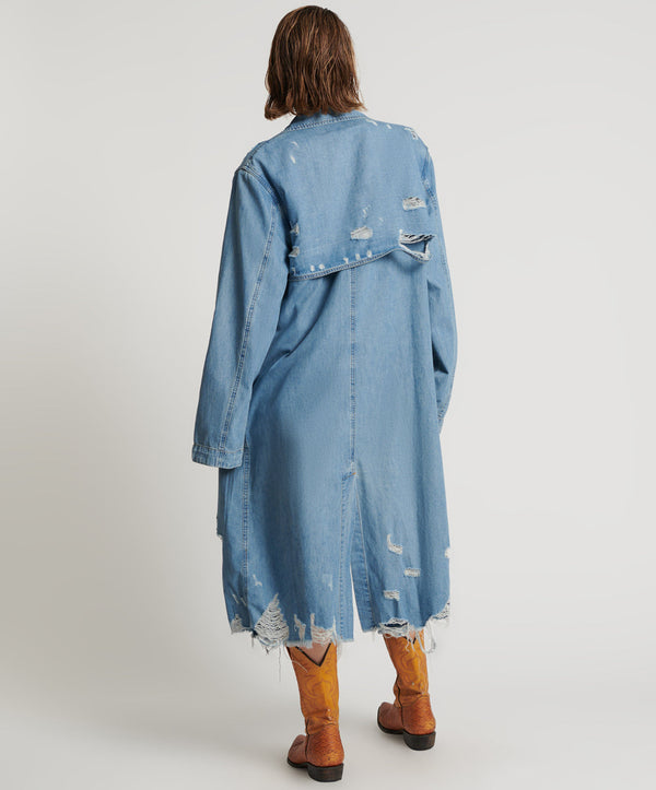 One Teaspoon Denim Trench Coat - Pacifica