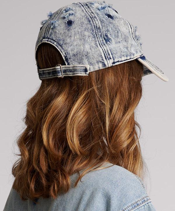 One Teaspoon Distressed Denim Cap - Blue