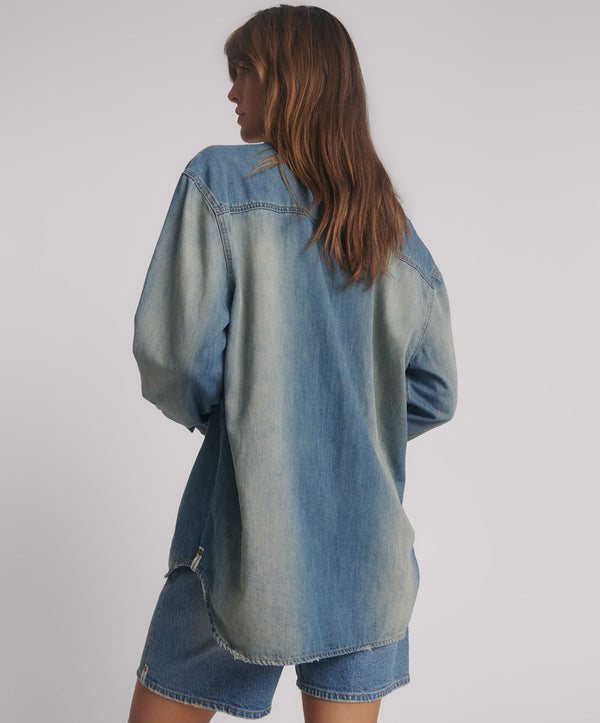 One Teaspoon Essential Denim Shirt - Blue Ranch