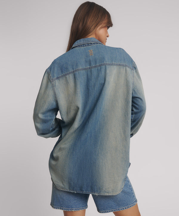 One Teaspoon Essential Denim Shirt - Blue Ranch