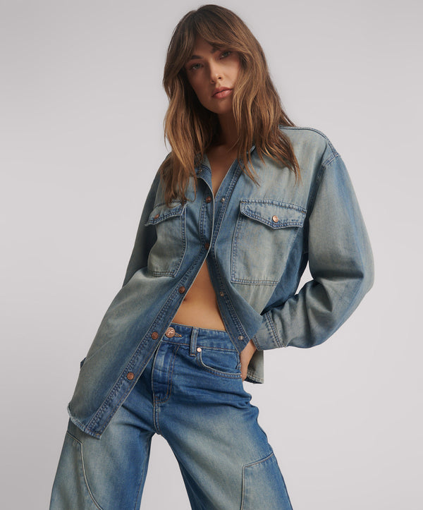one teaspoon Essential Denim Shirt - Blue Ranch