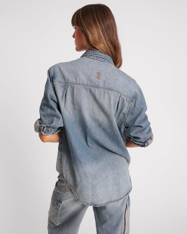 One Teaspoon Everyday Denim Shirt - Dirty Blue