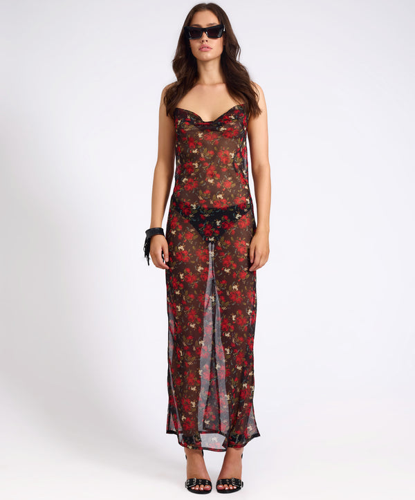 One Teaspoon Flower Jagger Slip Dress - Red