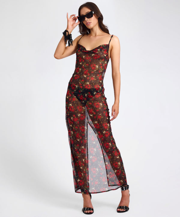 one teaspoon Flower Jagger Slip Dress - Red