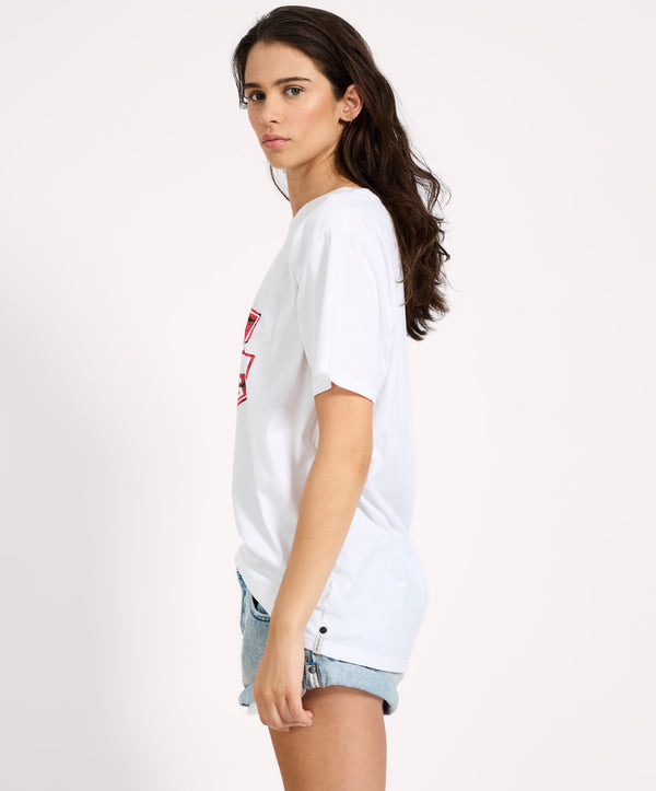 One Teaspoon Good Times Boyfriend Tee - White