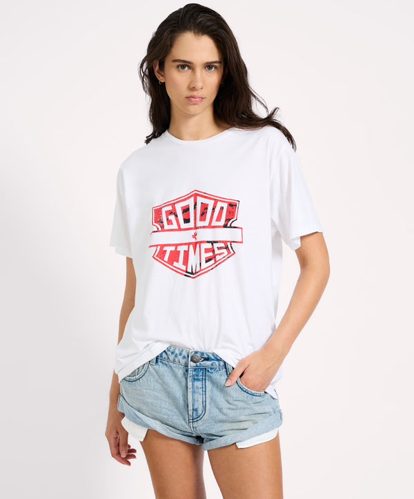 one teaspoon Good Times Boyfriend Tee - White