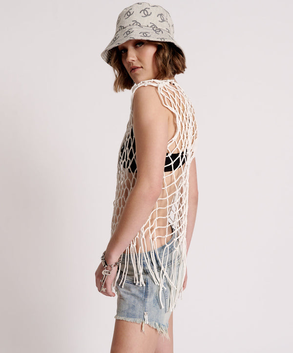 One Teaspoon Hand Knotted Castaway Top - Natural