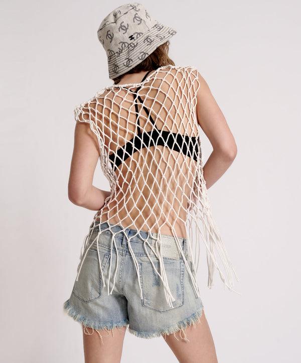 One Teaspoon Hand Knotted Castaway Top - Natural