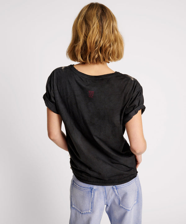 One Teaspoon Heart Tie Dye Unisex Tee - Black