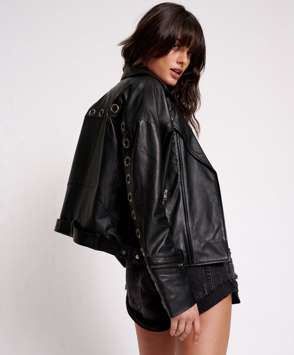 One Teaspoon HEARTBREAK HOTEL LEATHER JACKET