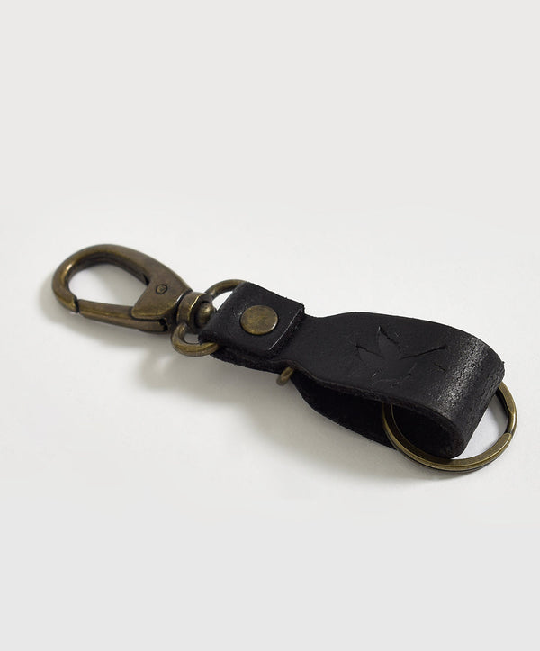 One Teaspoon One Teaspoon Leather Keyring - Worn Black