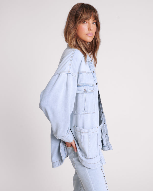 One Teaspoon Longline Denim Jacket - Hustler