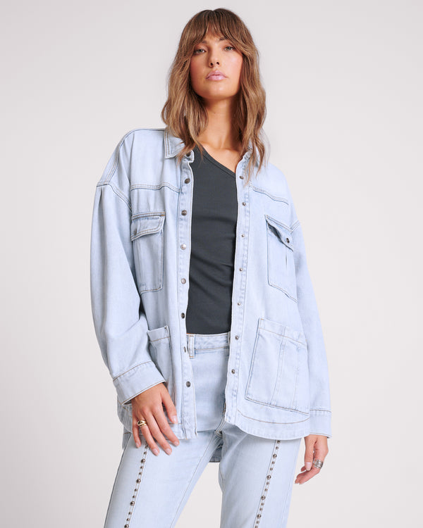 one teaspoon Longline Denim Jacket - Hustler