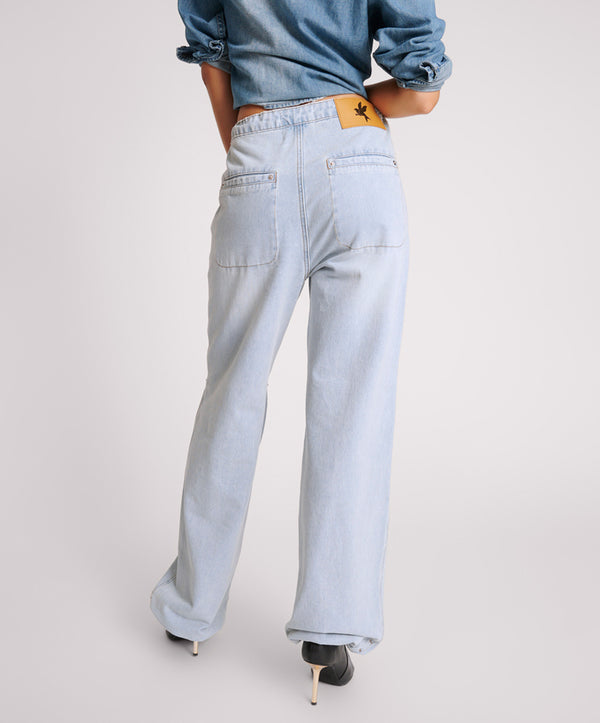 One Teaspoon Marley Relaxed Denim Jeans - Blue Latte