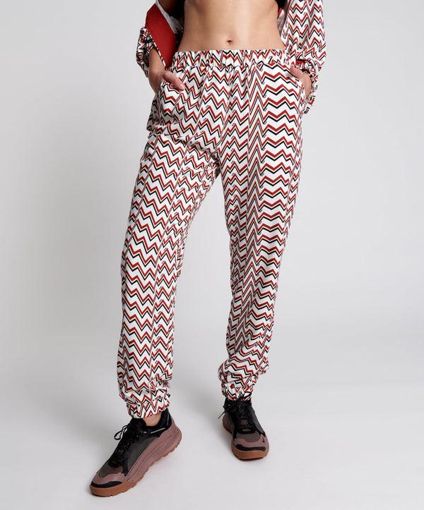 One Teaspoon O.T.S Heartline Track Pants - Red White