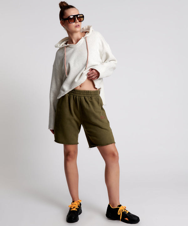 one teaspoon O.T.S. High Waist Kick Shorts - Khaki