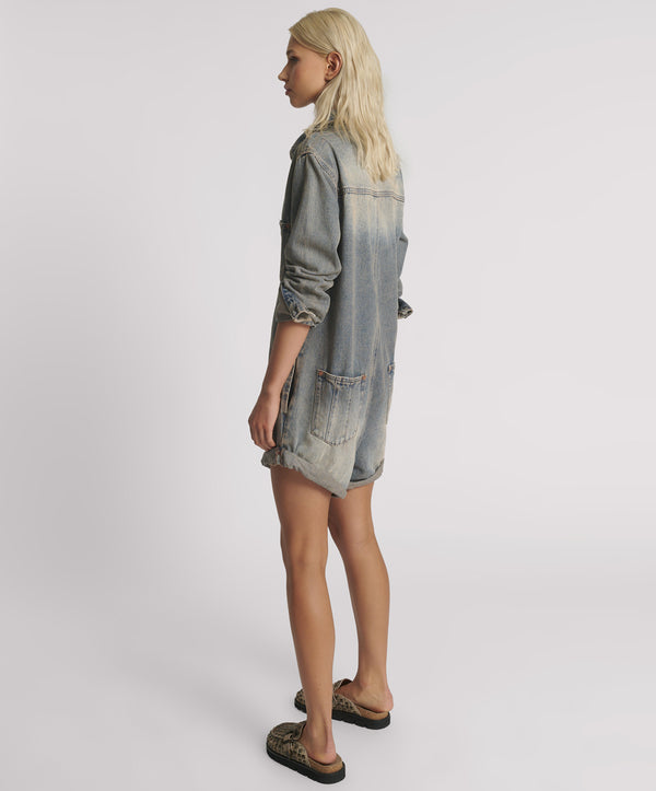 One Teaspoon Prophecy Denim Jumpsuit - Island Blue