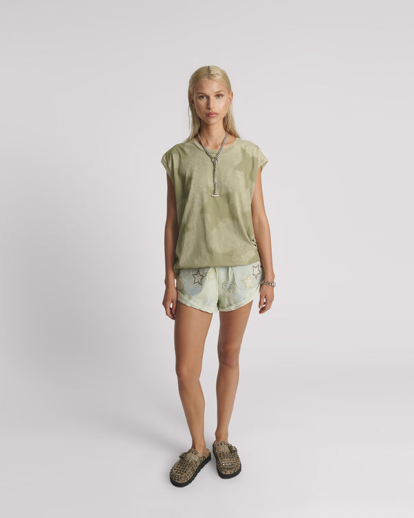 One Teaspoon Star Dust Oversized Tank - Khaki