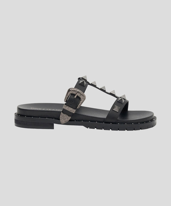 One Teaspoon Studded Elise Slides - Black