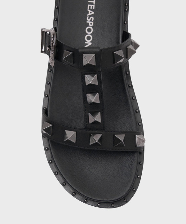 One Teaspoon Studded Elise Slides - Black