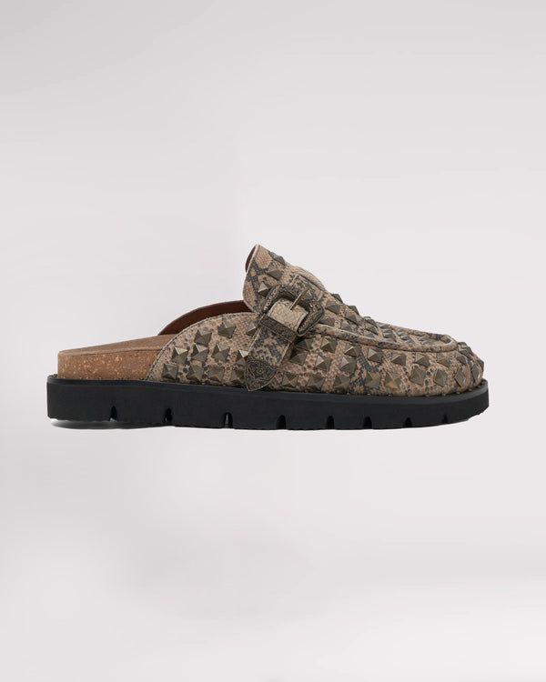 One Teaspoon Studded Phoenix Slides - Snake