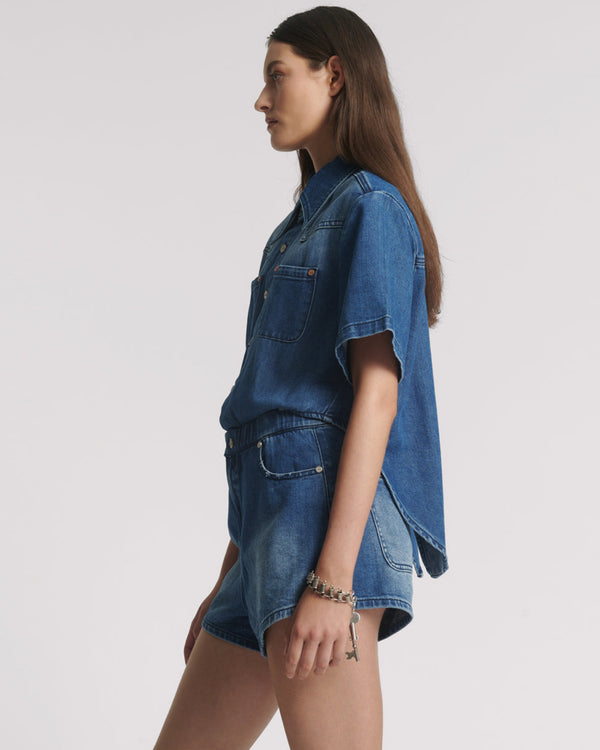 One Teaspoon Taylor Denim Jumpsuit - Rosewood