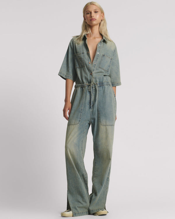 one teaspoon Veronica Denim Jumpsuit - Blue Sand