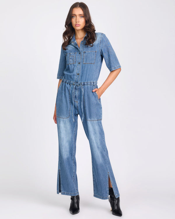 one teaspoon Veronica Denim Jumpsuit - Westland Blue