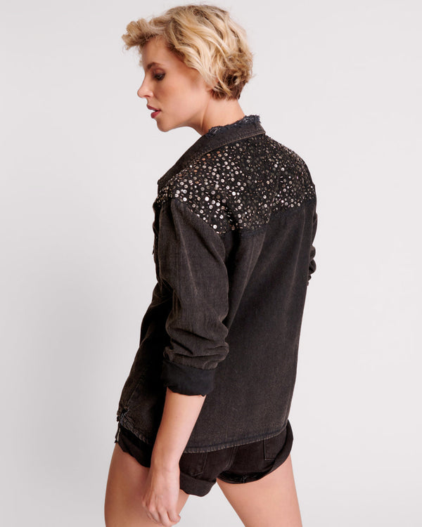 One Teaspoon Western Denim Shirt - Black