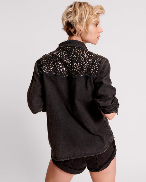 One Teaspoon Western Denim Shirt - Black