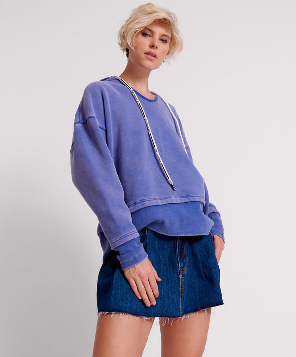 one teaspoon Pleated Micro Denim Mini Skirt - Blue Moon