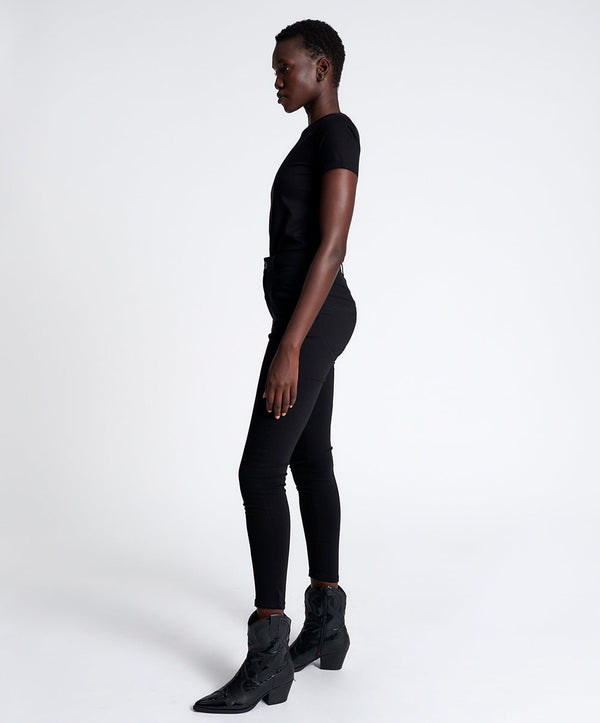 One Teaspoon Preachers High Waist Skinny Stretch Denim Jeans - Jett Black