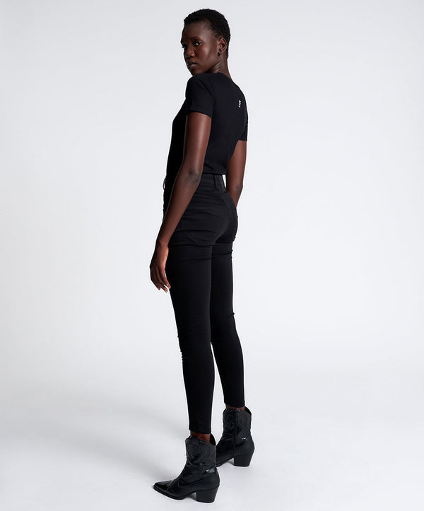 One Teaspoon Preachers High Waist Skinny Stretch Denim Jeans - Jett Black