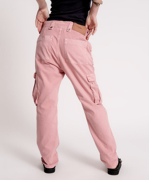 One Teaspoon Safari High Waist Relaxed Tapered Denim Jeans - Dirty Pink