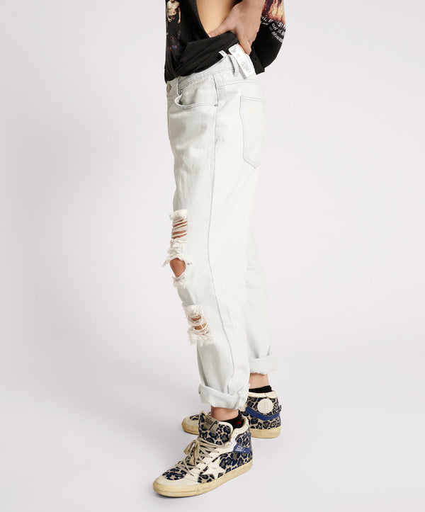 One Teaspoon Saints Low Waist Boyfriend Denim Jeans - Xanthe Blue